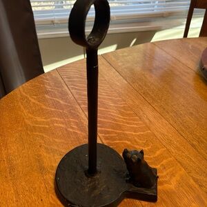 Retired Pottery Barn Blacksmith Pig Paper Towel Holder